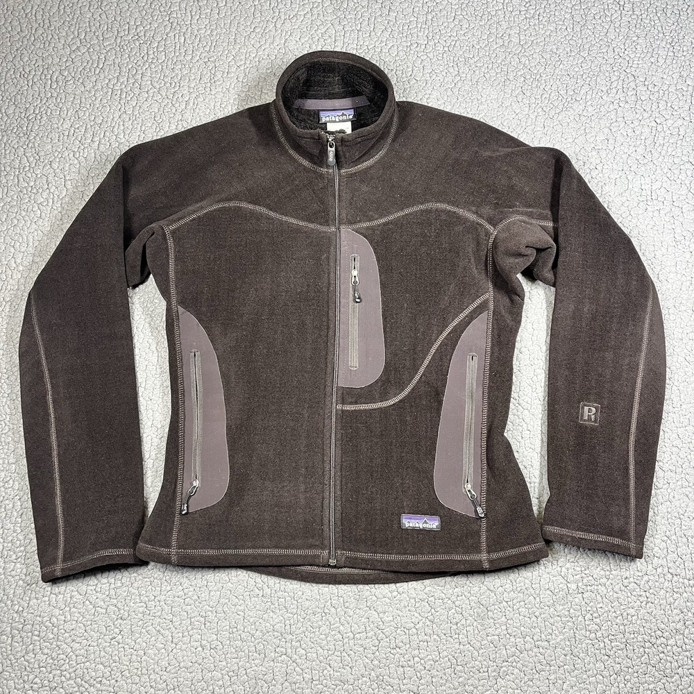 Patagonia R2 Regulator Fleece Jacket Womens Medium Brown Polartec Full Zip 25143